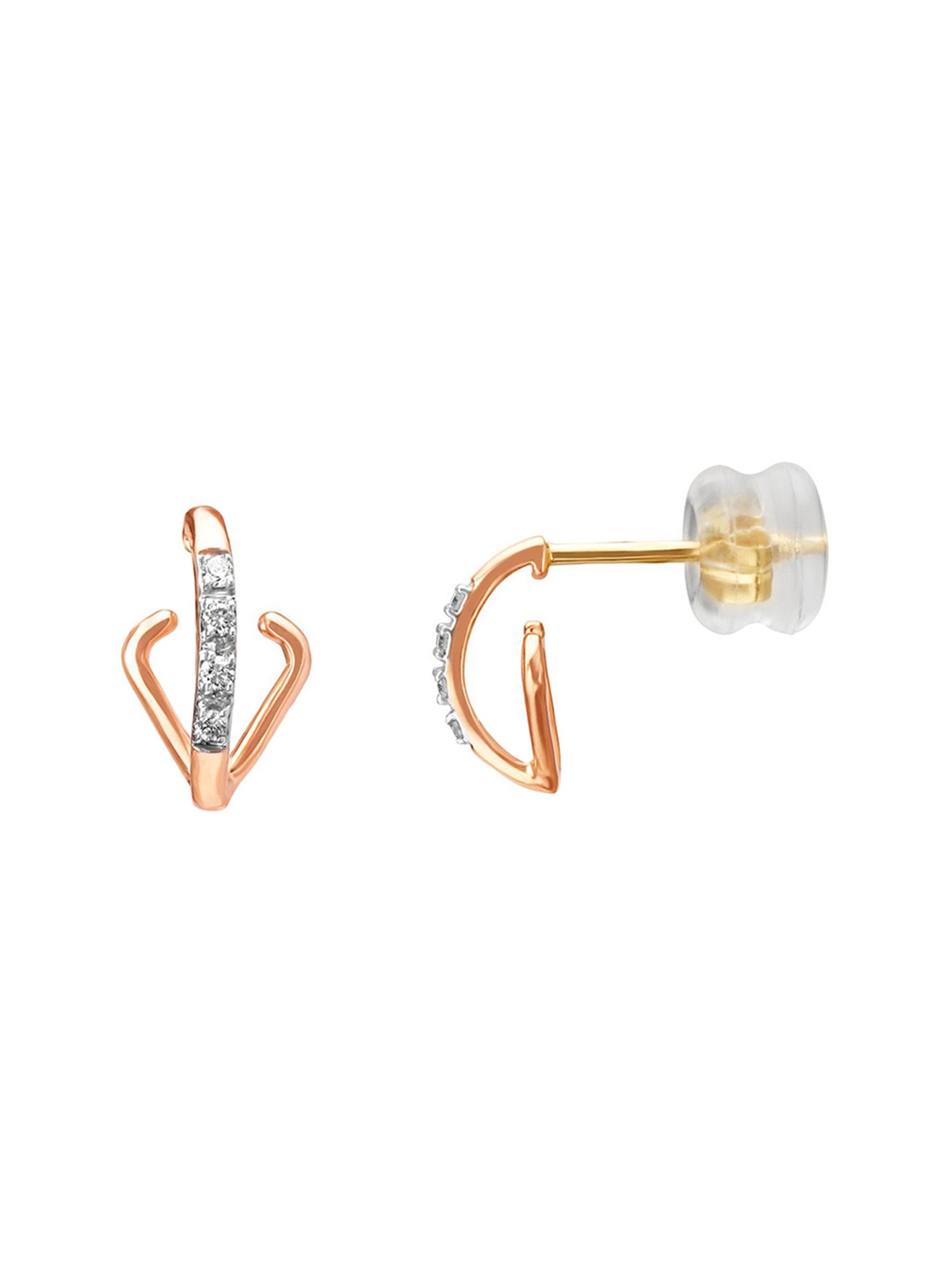 Mia by Tanishq 14k Gold & Diamond Earrings for Women