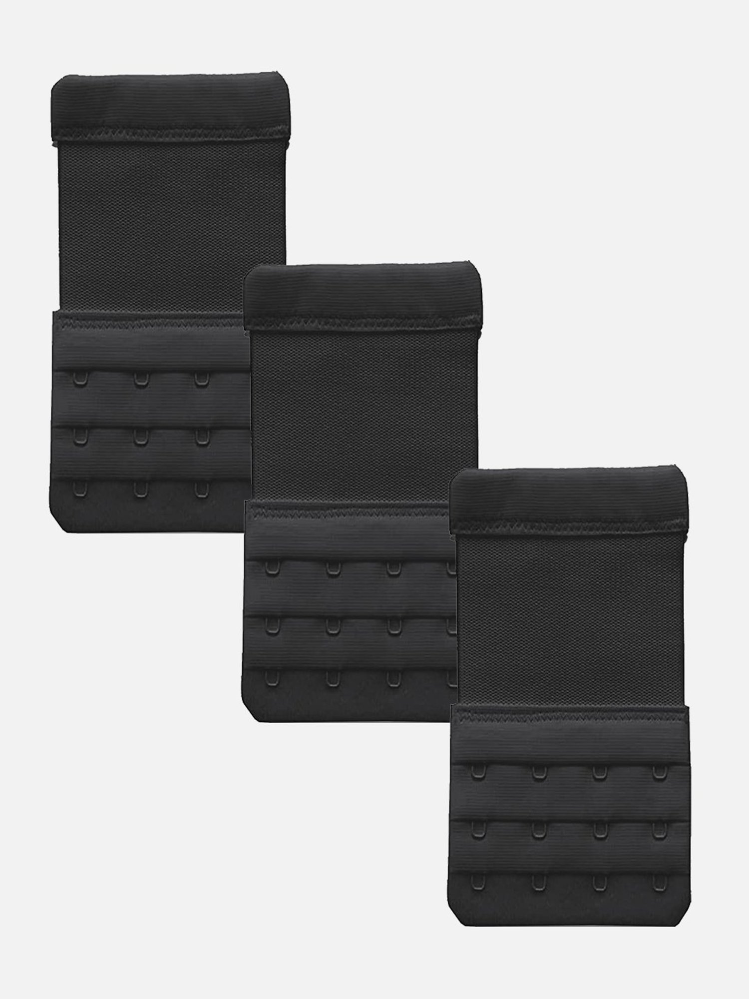 FIMS: Fashion is my Style Black Bra Extenders - Pack Of 3