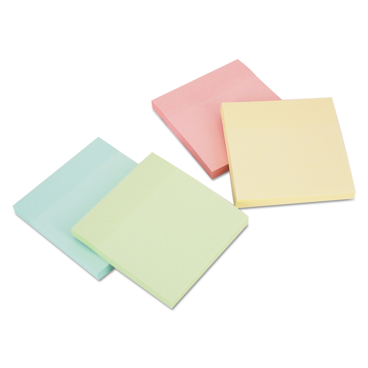 Universal Self-Stick Note Pads, 3" x 3", Pastel, 90-Sheet, 24/Pack