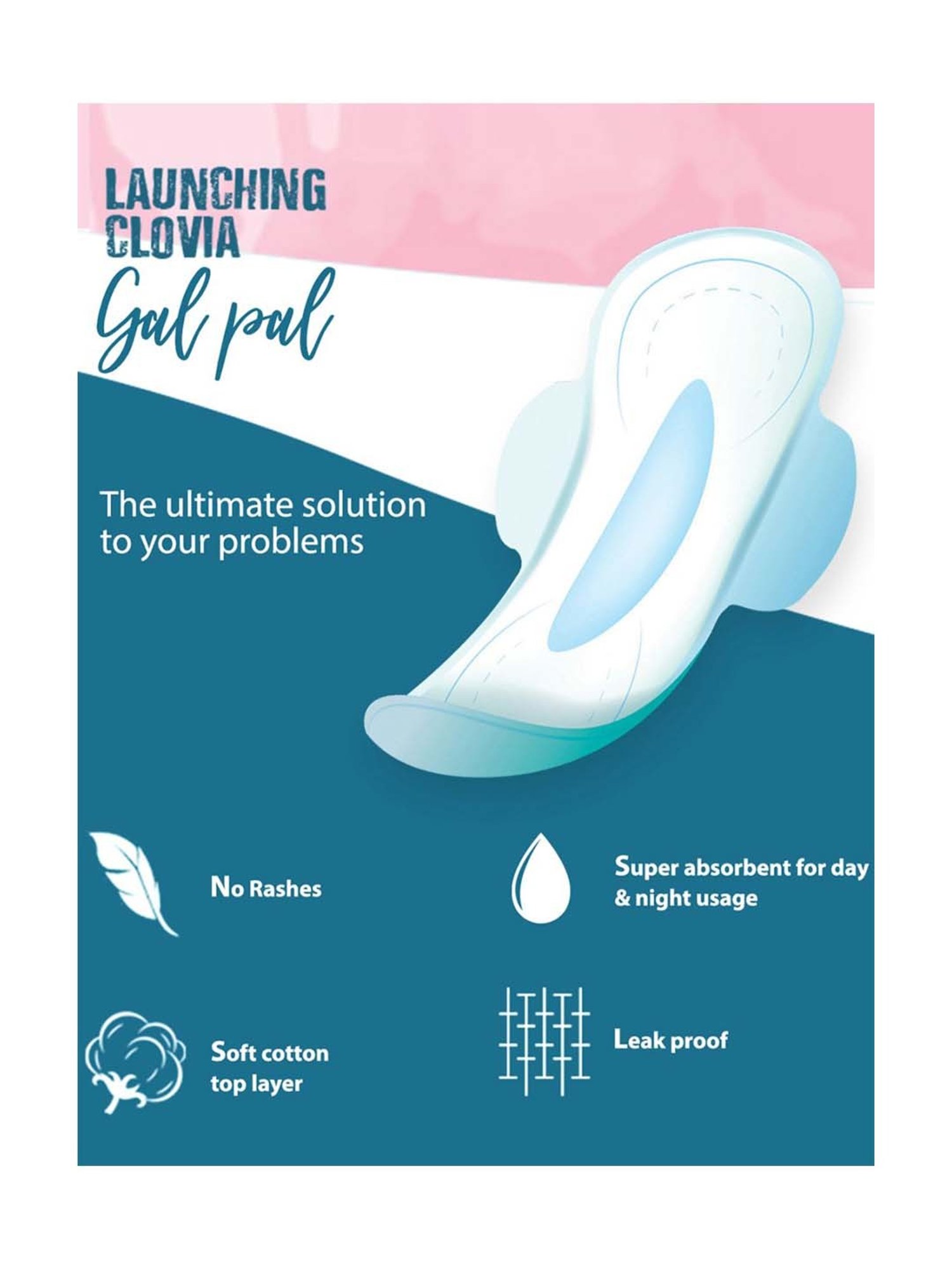 Clovia Botaniqa Gal Pal Sanitary 10 Pads XXL for Extra Heavy Flow - 320 mm