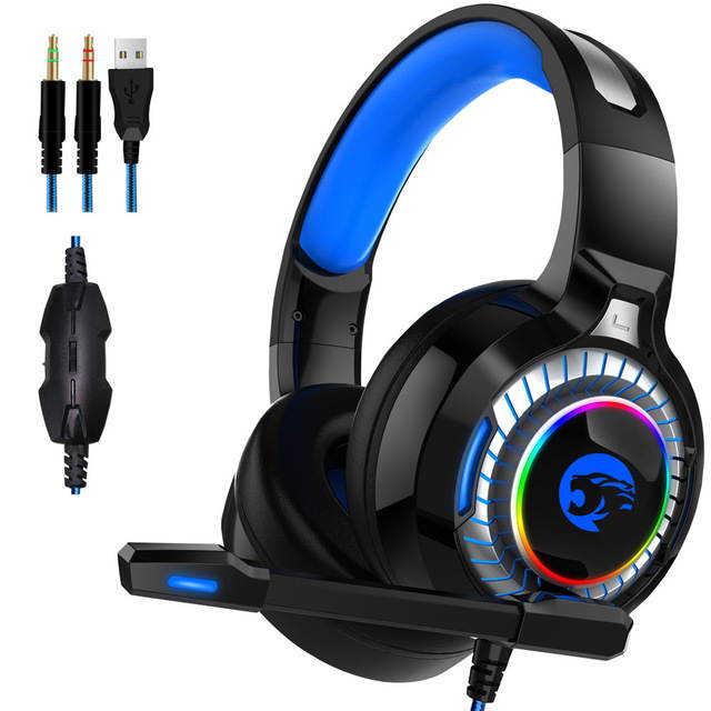 A60 PS4 Gaming Headset Wired 4D RGB Marquee Stereo Earphones Headphones with Microphone for New Xbox One/Laptop Tablet