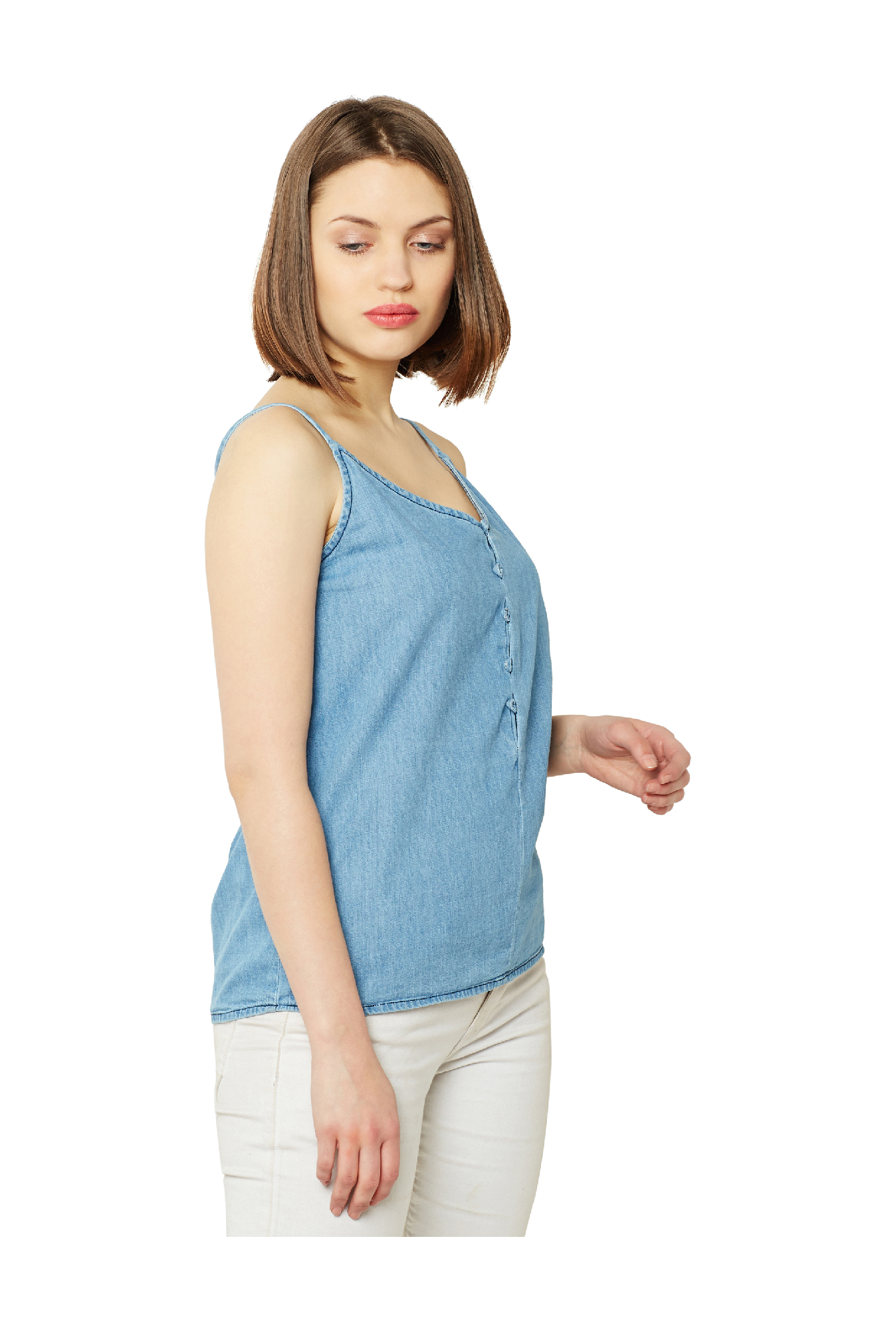 Miss Chase Light Blue Cotton Top