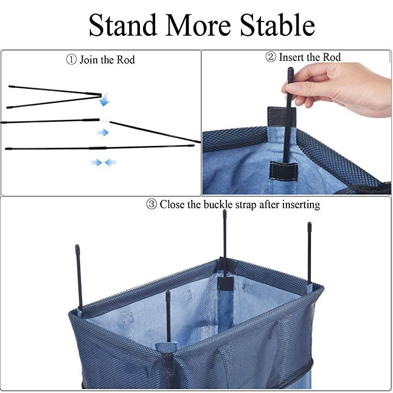 26quot Tall Slim Laundry Hamper with Handles 2PcsSet Large Thin Foldable Waterproof Double Laundry Basket Bag for Dirty Clothes Storage