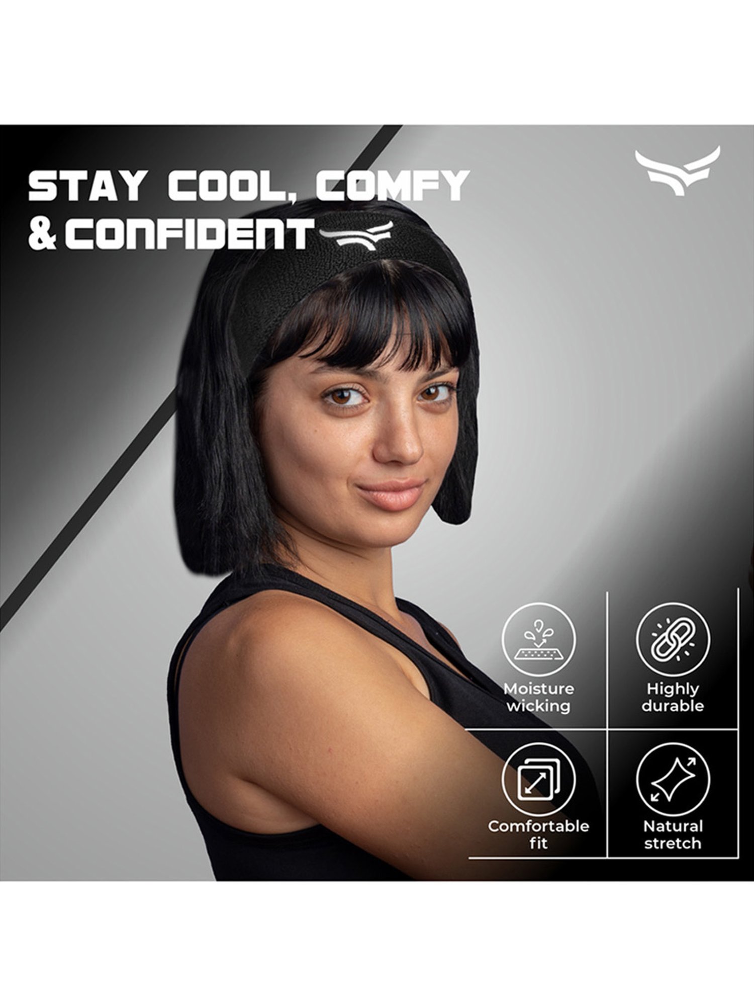 Xtrim Unisex Head Band (Black) Size - Free Size