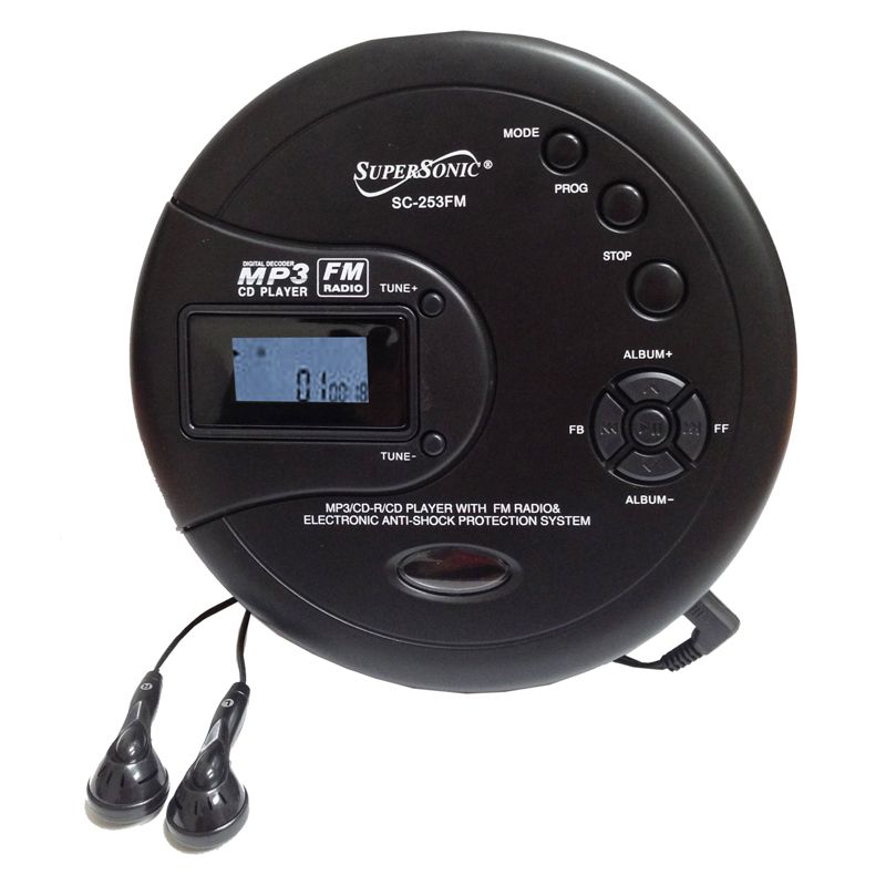 Supersonic Personal MP3/CD Player with FM Radio