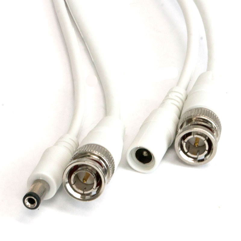 GW 60 Feet RG59 Video Power Combo Siamese Premade Coaxial Cable for HD CCTV Security Camera System 95% Coverage Shield Free 1 Year Warranty