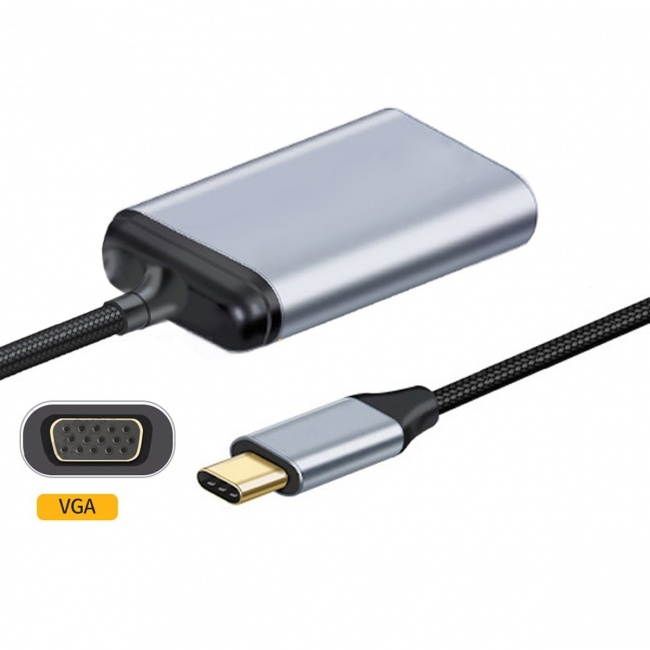 CY USB-C Type C to VGA Cable Monitor Adapter 1080p 60hz for Tablet & Phone & Laptop