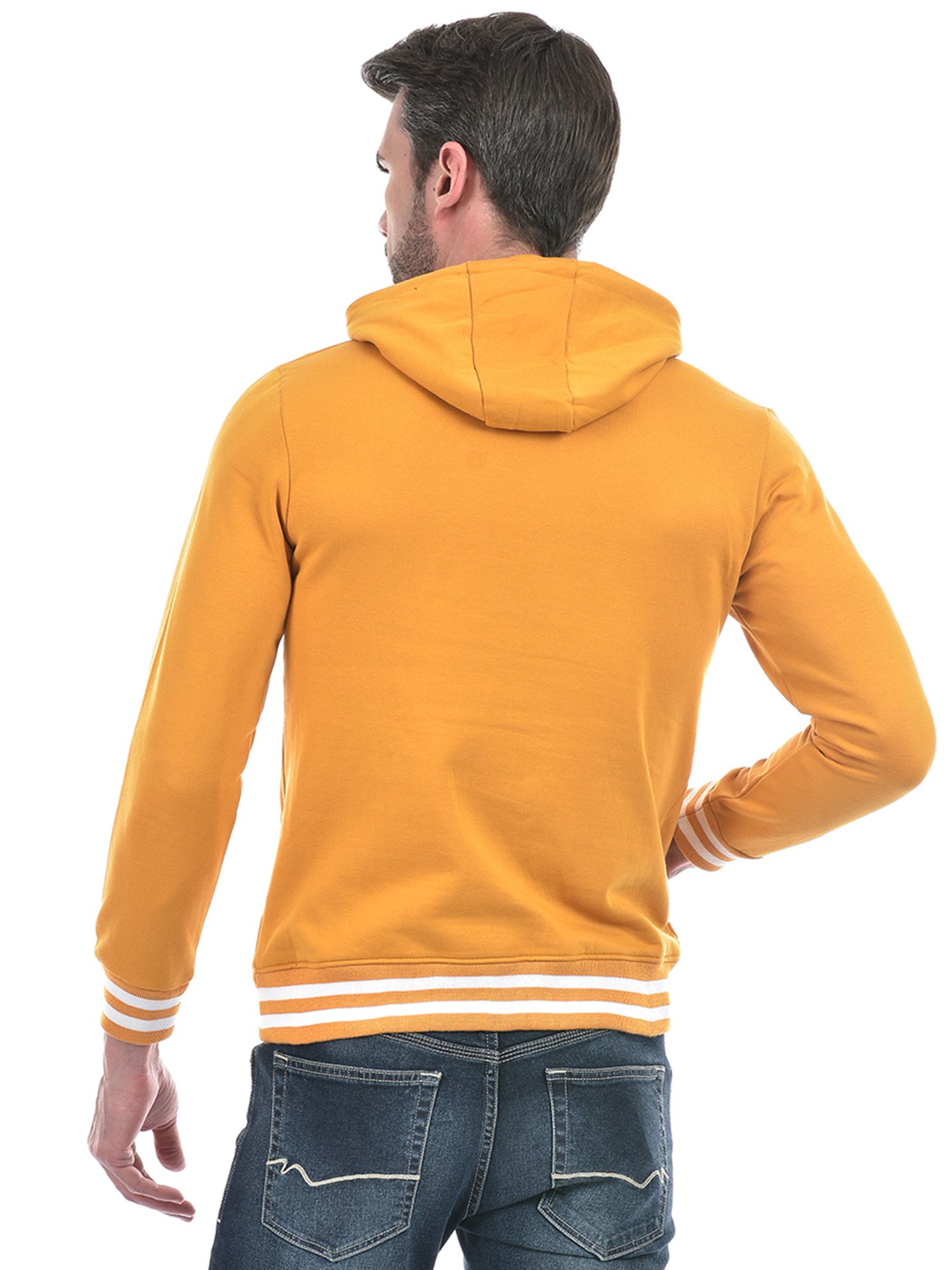 Integriti Mustard Regular Fit Hooded Sweatshirt