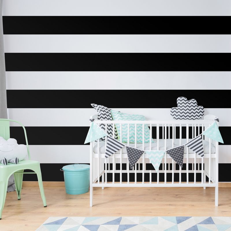 Devine Color Mini Stripe Wallpaper Black