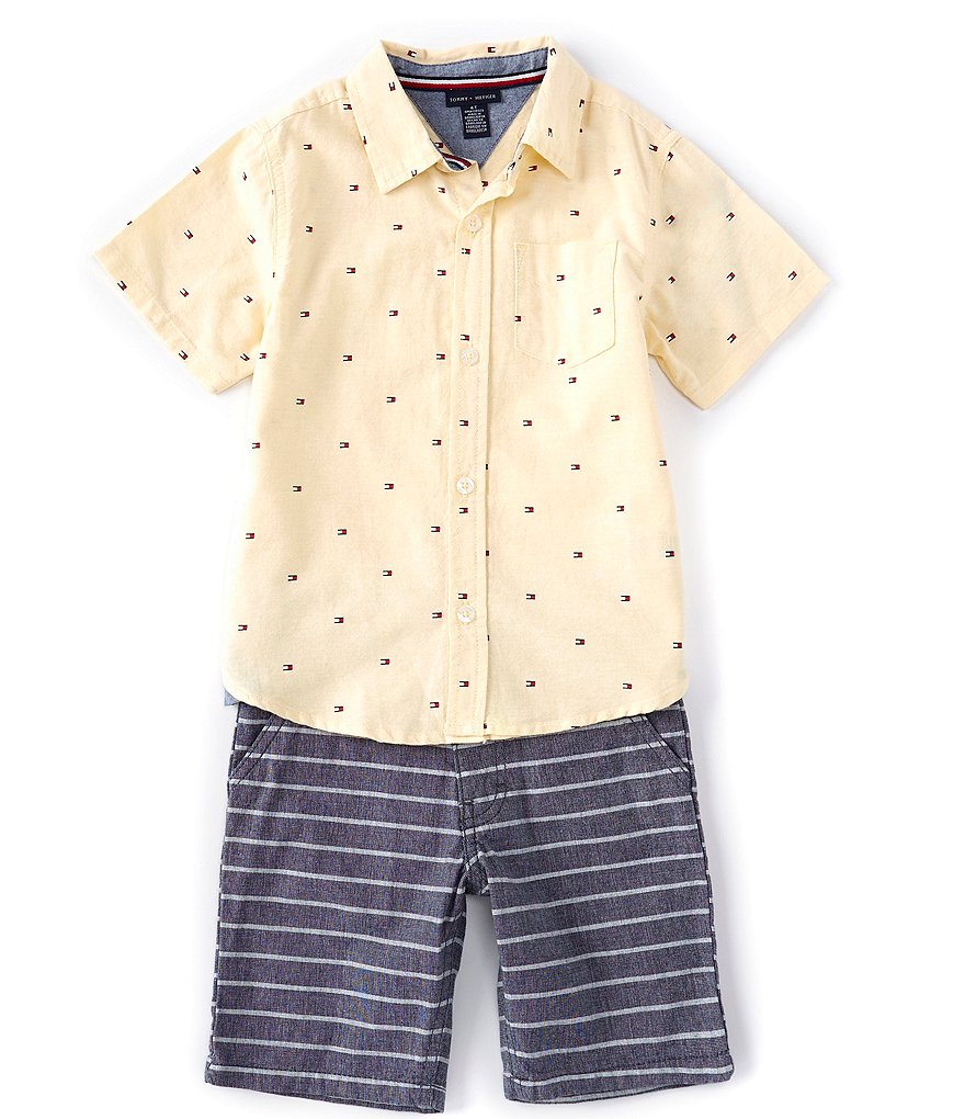 Kinetic by Class Club Little Boys 2T-7 Short-Sleeve Play Hard Performance Tee and Shorts Set