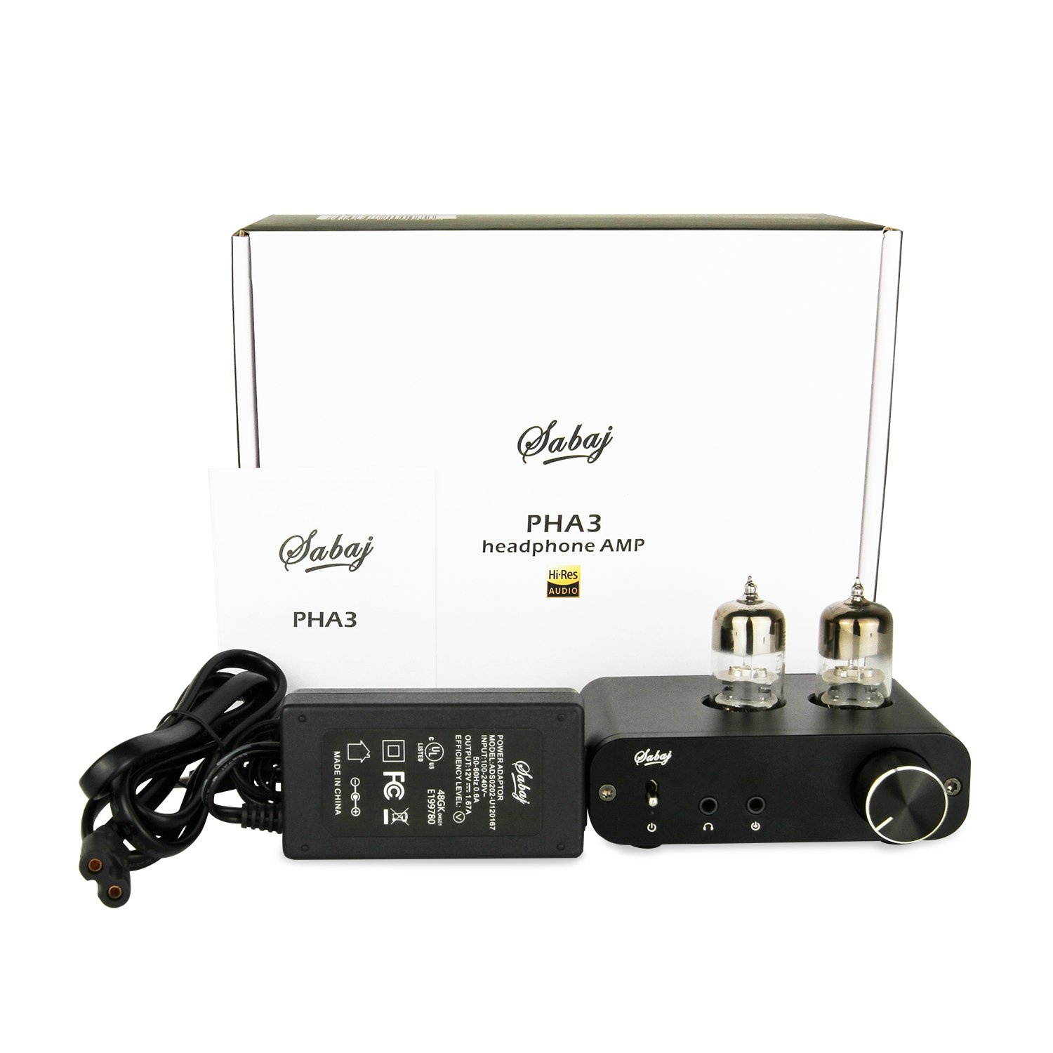 Sabaj PHA3 Vacuum Tube Headphone Amplifier 2X6J9 Low Ground Noise Integrated Stereo Amp Audio HiFi Output Protection for Headphone