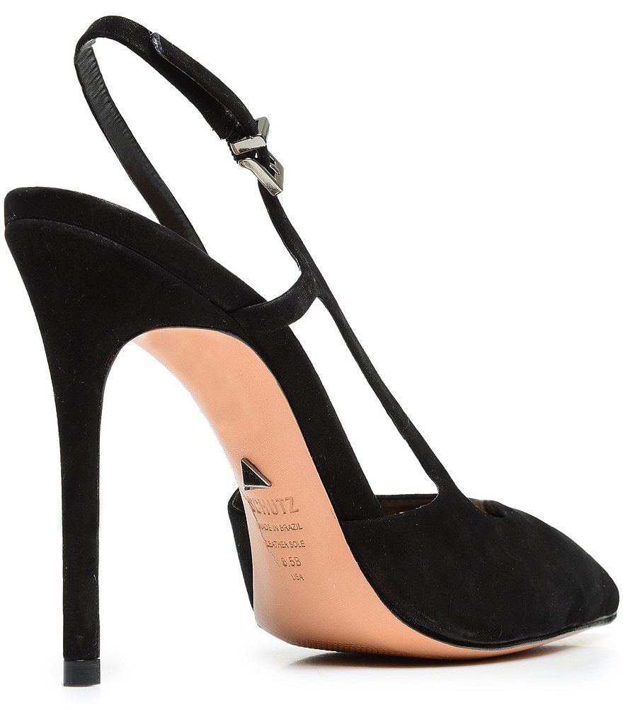 Schutz Boris Suede Sling Dress Pumps