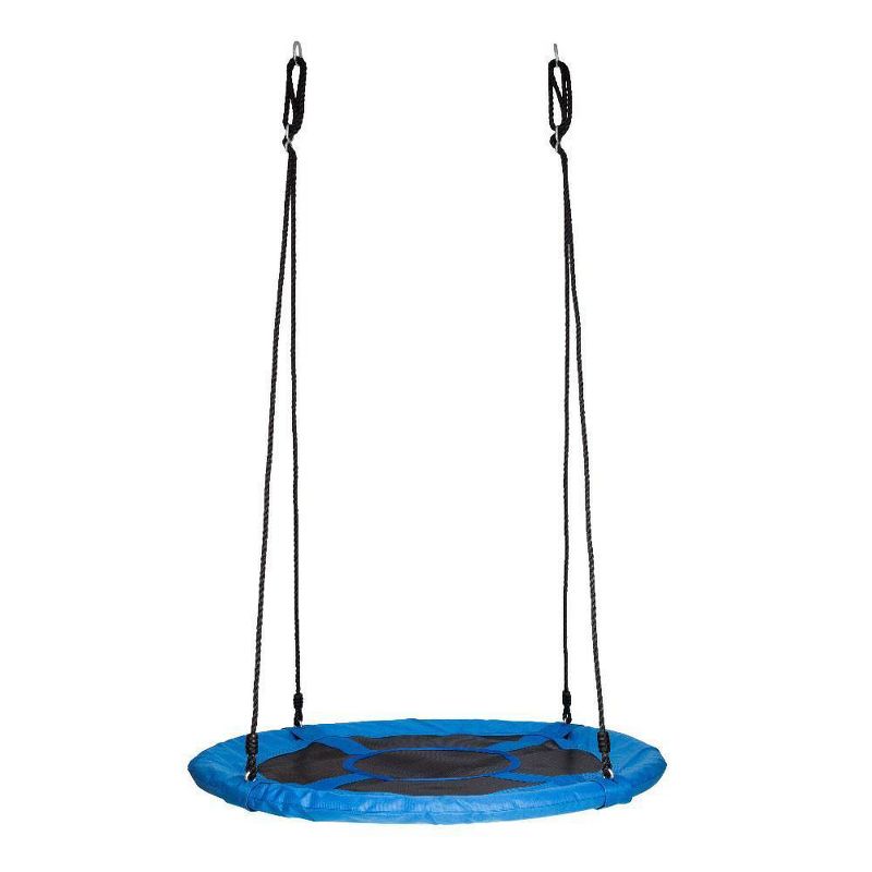 Swinging Monkey Giant 40 Inch 400 Pound Weight Capacity Comfortable Webbed Fabric Outdoor Family Play Saucer Swing, Blue