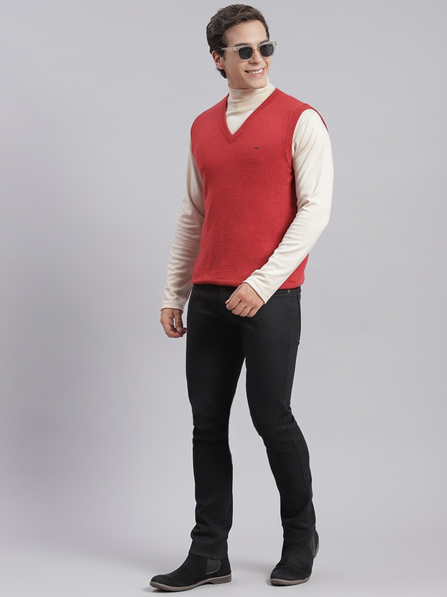 Monte Carlo Light Wine Regular Fit Sweater