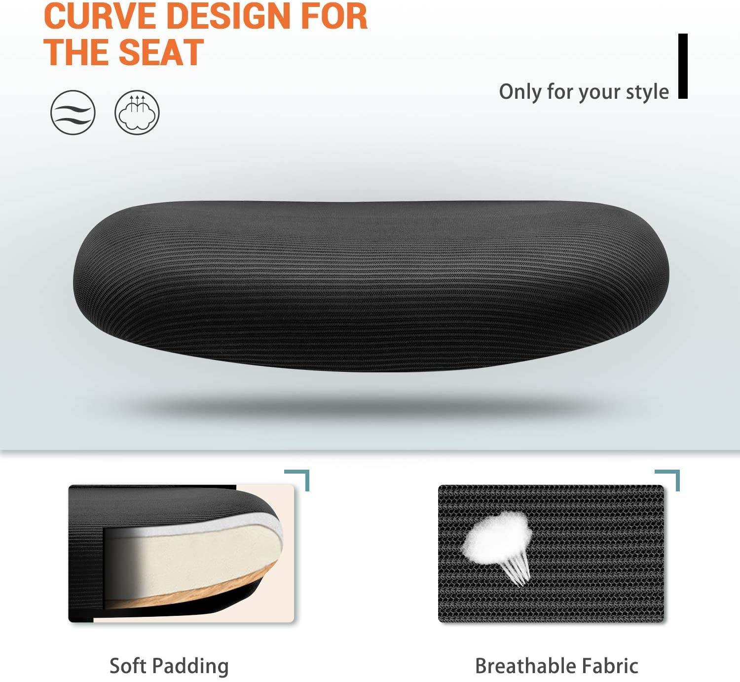 Devoko Drafting Chair Tall Office Chair with Flip-up Armrests Office Desk Chair Ergonomic Mesh Chair Lumbar Support with Adjustable Height (Black)