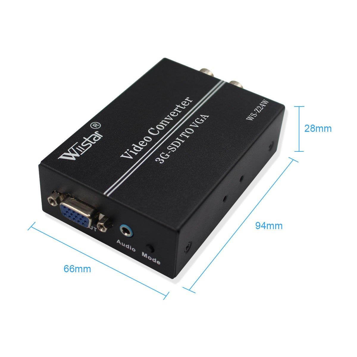 Wiistar SDI to VGA Audio Converter Support 1080P for VGA SDI Monitor