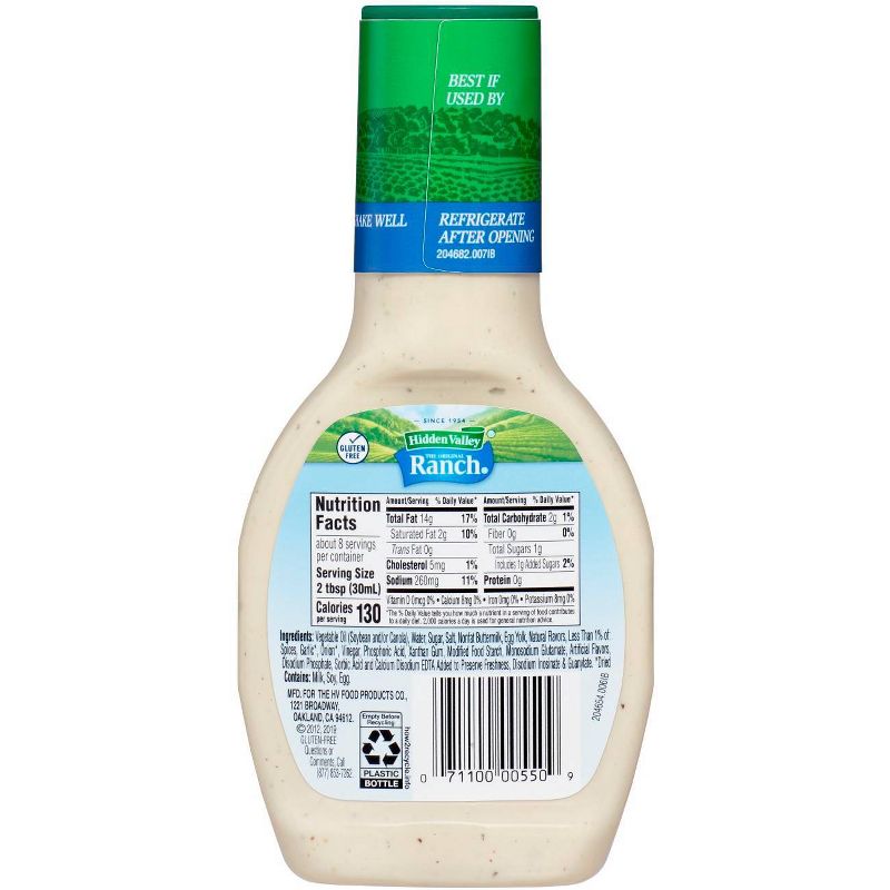 Hidden Valley Original Ranch Salad Dressing & Topping - Gluten Free - 8fl oz