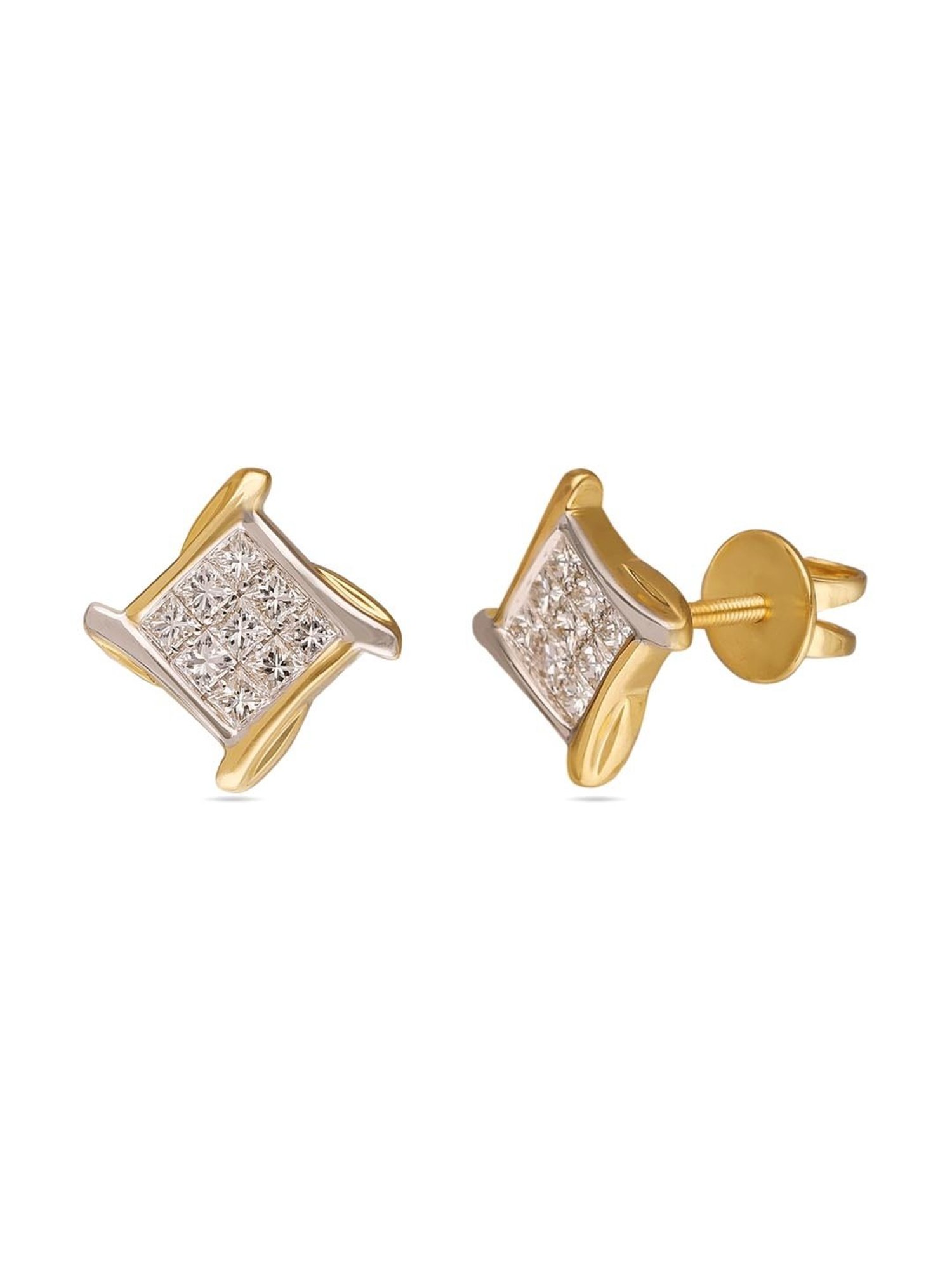 CKC 18k Gold & Diamond Earrings for Women