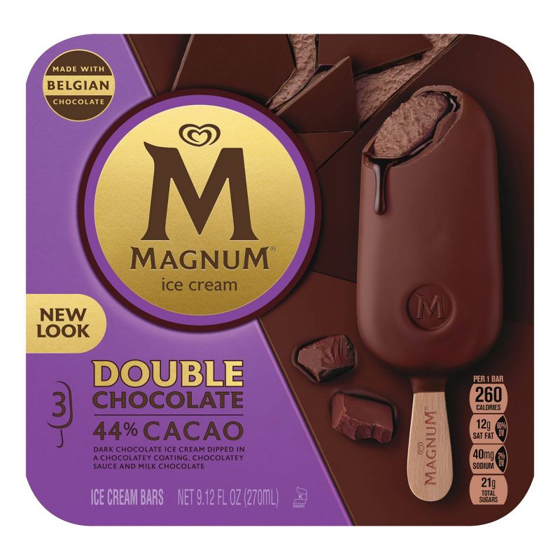 Magnum Double Chocolate Ice Cream Bars - 3ct