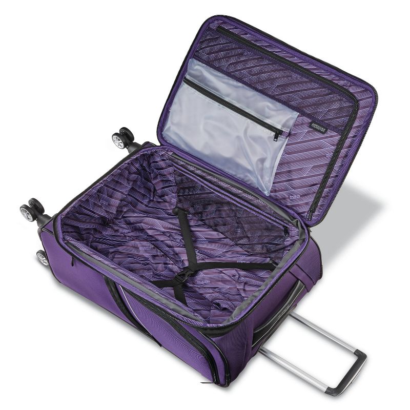 American Tourister 24'' Zoom Turbo Softside Spinner Suitcase - Purple