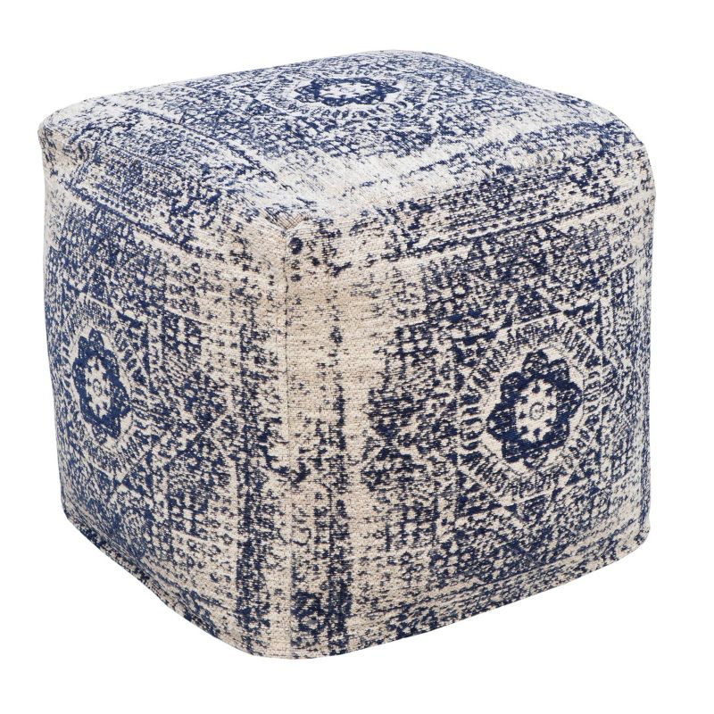 Closser Ottoman Blue - Chic Home Design