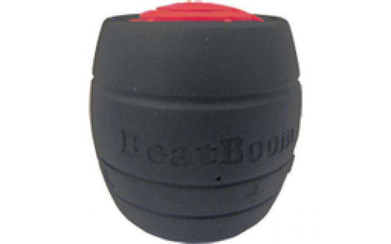 BeatBoom Portable Bluetooth Speaker System - Black, Red - Battery Rechargeable - USB