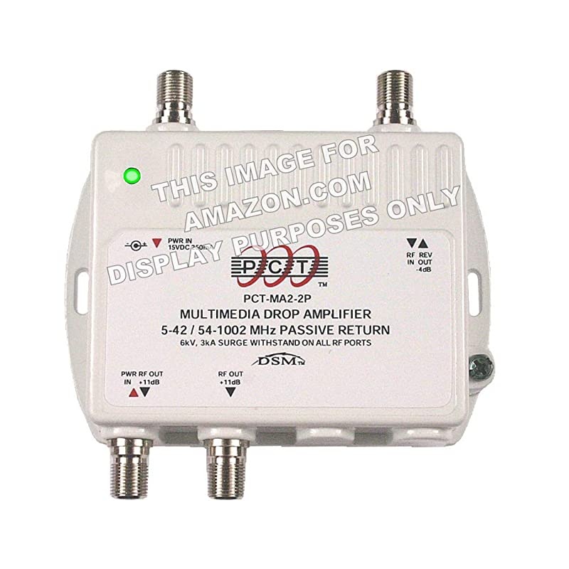 Bi-Directional Cable TV HDTV Amplifier Splitter Signal Booster with Passive Return Path