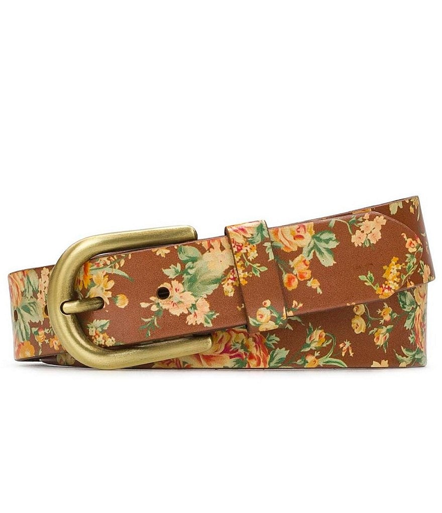 Patricia Nash 1.25#double; Vietri Printed Leather Jean Belt