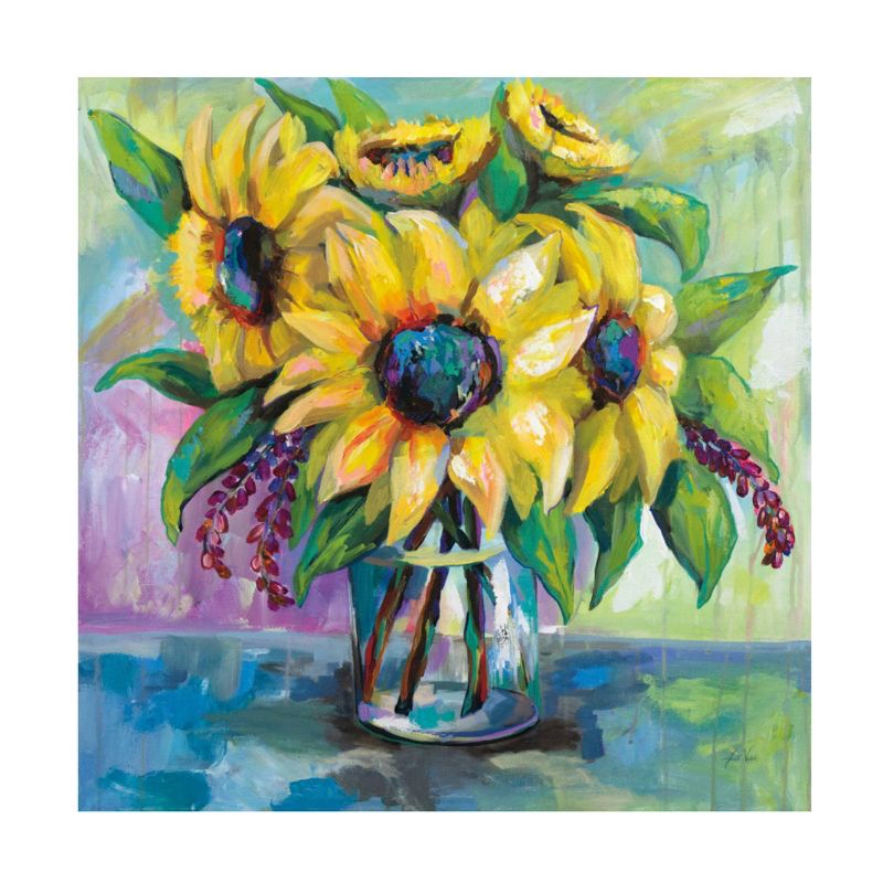 14" x 14" Jeanette Vertentes 'Summer' Unframed Wall Canvas - Trademark Fine Art