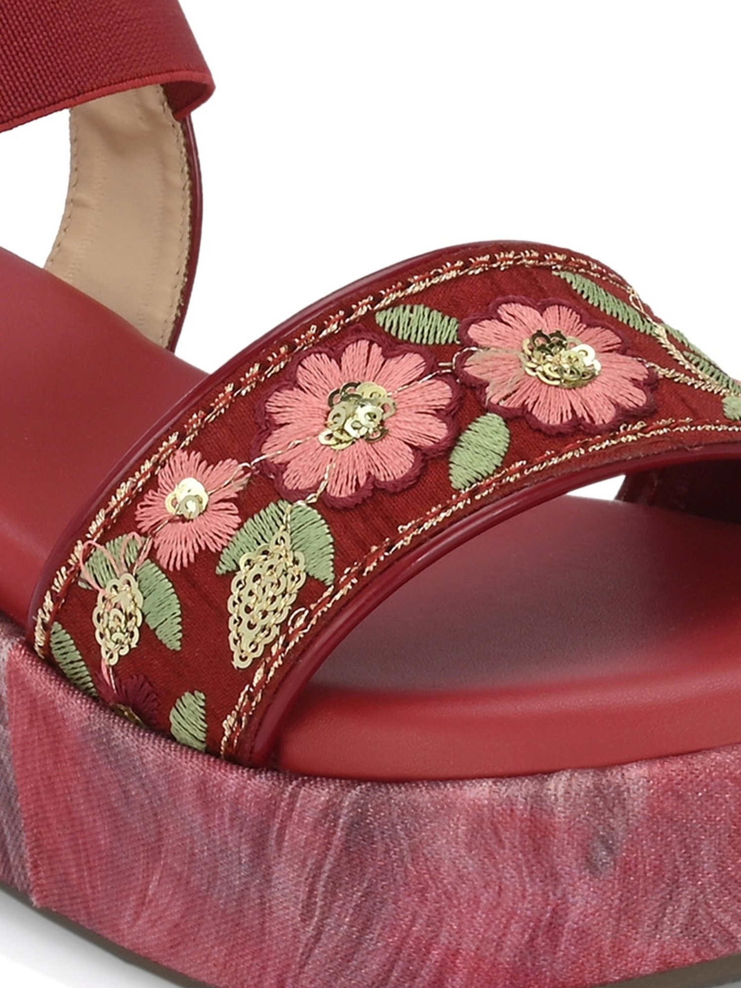 Clog London Women's Cherry Ankle Strap Wedges