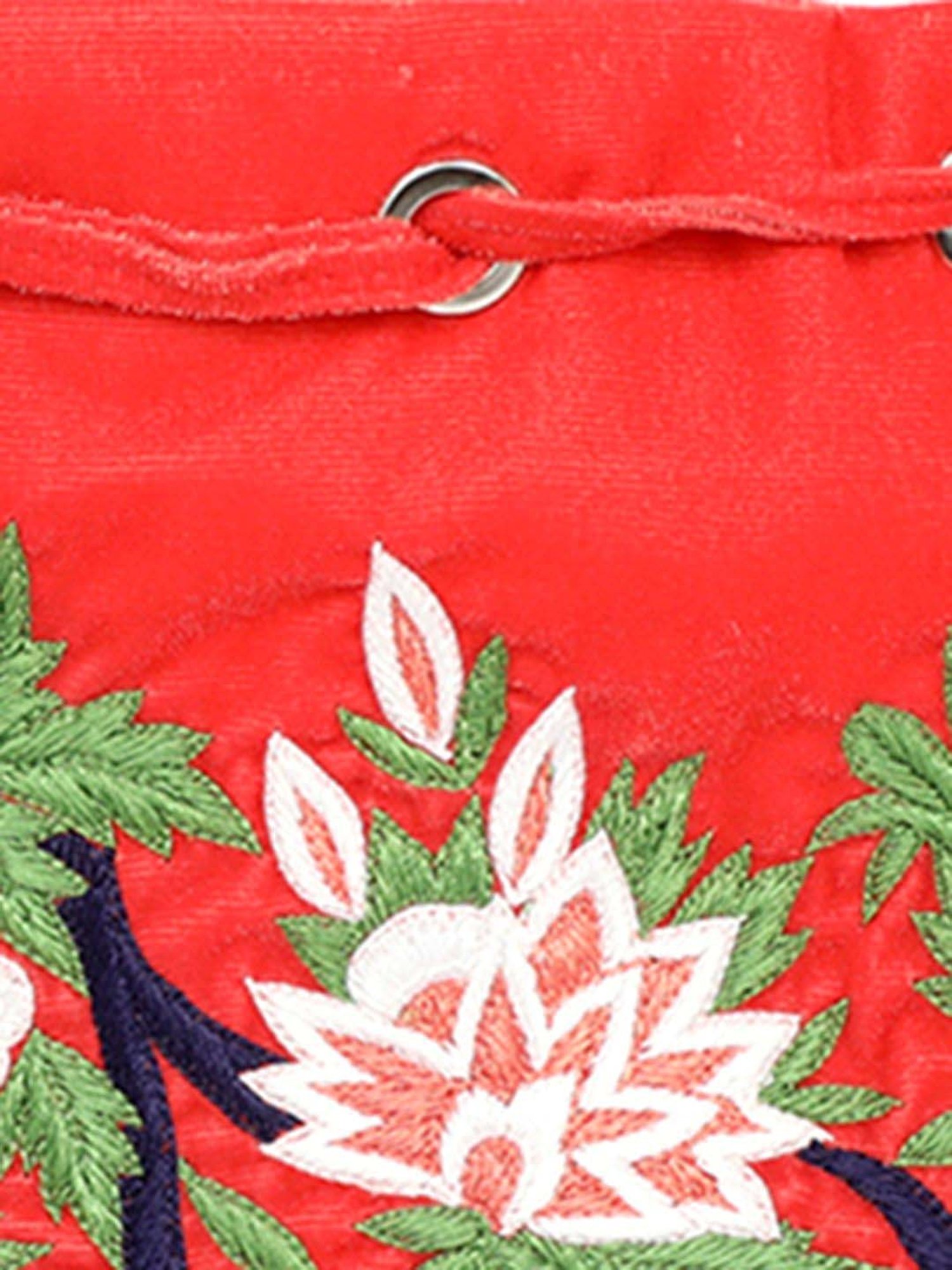 NR by Nidhi Rathi Red Fabric Potli