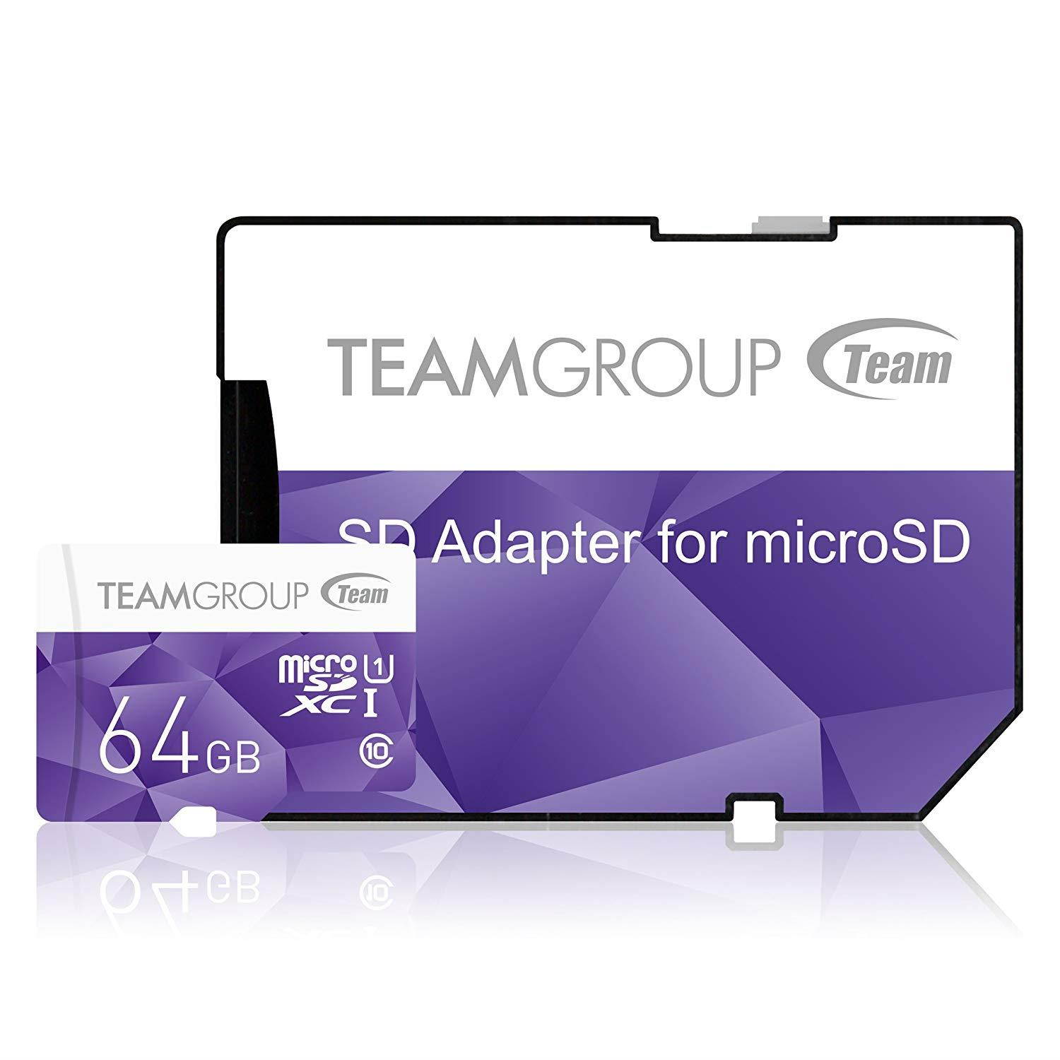 Team Colour 64GB Micro SDXC Flash Card with Adapter