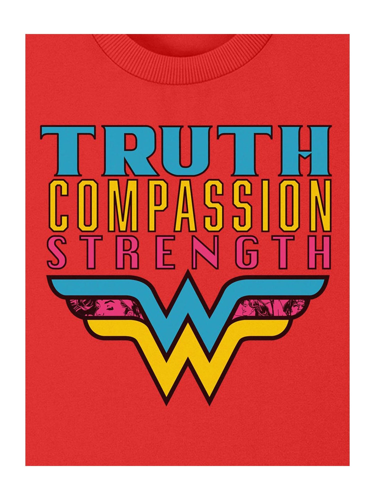 Wonder Woman Printed Sweatshirt For Kids Girls