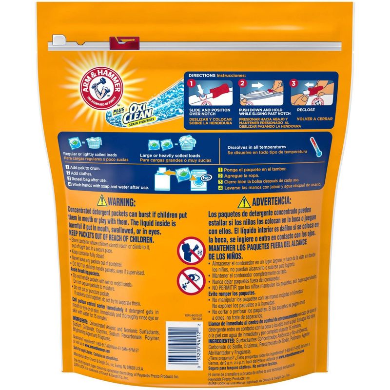 Arm & Hammer Fresh Scent Booster Plus OxiClean 5 in 1 - 42ct