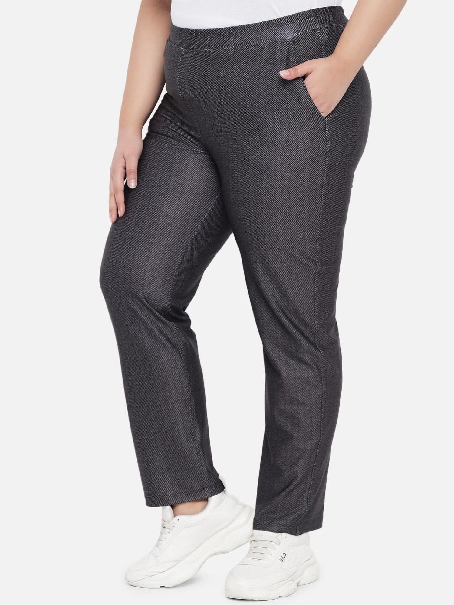 Amydus Charcoal Grey Regular Fit Trackpants