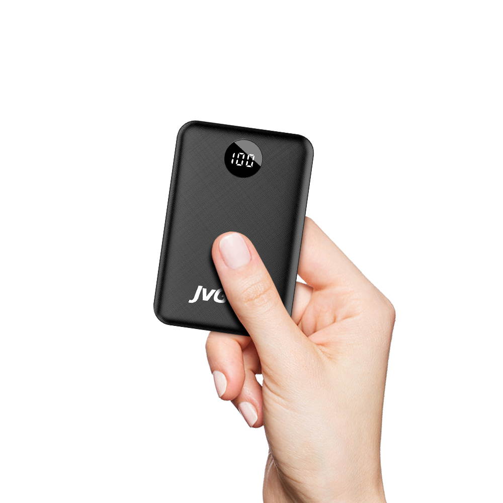 Portable Charger 10000mAh Ultra Slim Power Bank LCD Digital Display External Battery Pack with USB C Input and Dual USB Output Compatible for iPhone, iPad, Samsung Galaxy S10 and More(Black)