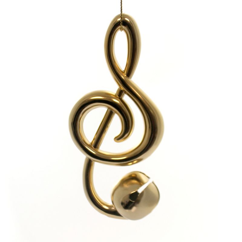 Holiday Ornaments Gold Treble Clef Note Music  -  Tree Ornaments