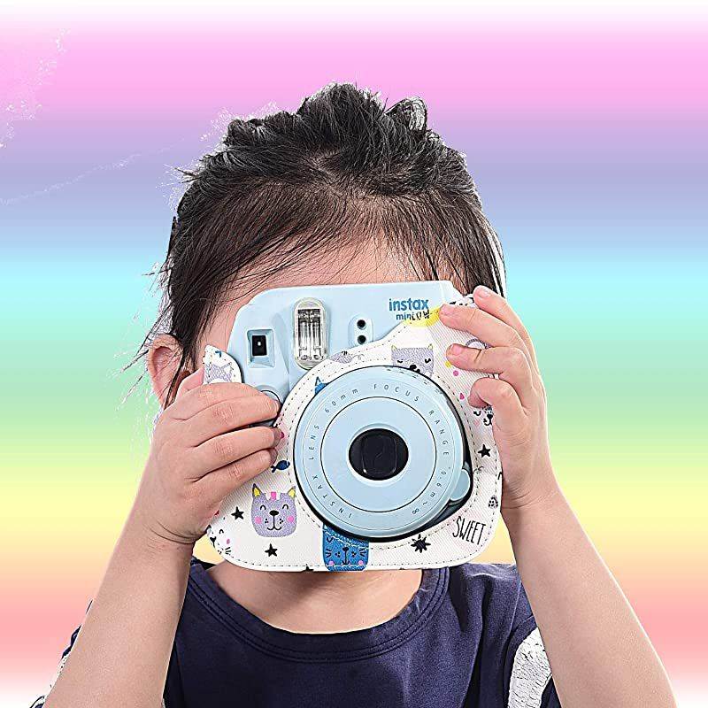 Case & Accessories Compatible with Fujifilm Instax Mini 9/8 / 8+ Instant Film Camera, Bundle Pack Include Album, Filters, Strap & Other Accessories. [Kitty,9 Items Kit] by