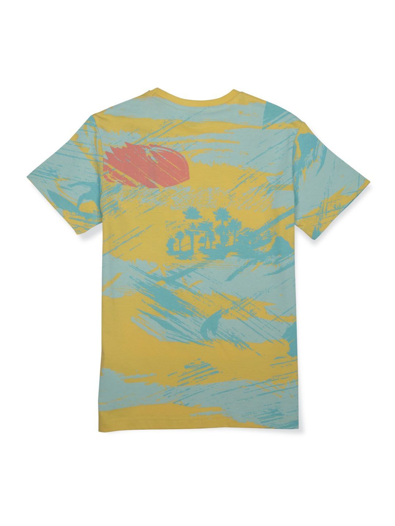 Palm Tree Boys Multicolor Printed T-Shirt