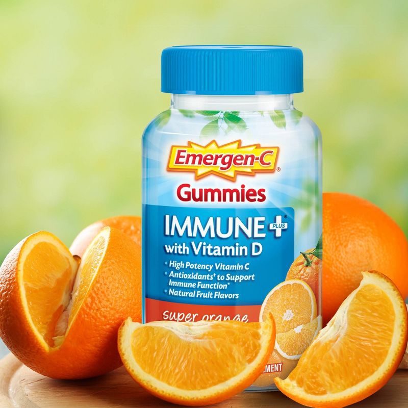 Emergen-C Immune+ with Vitamin D Gummies - Super Orange - 45ct
