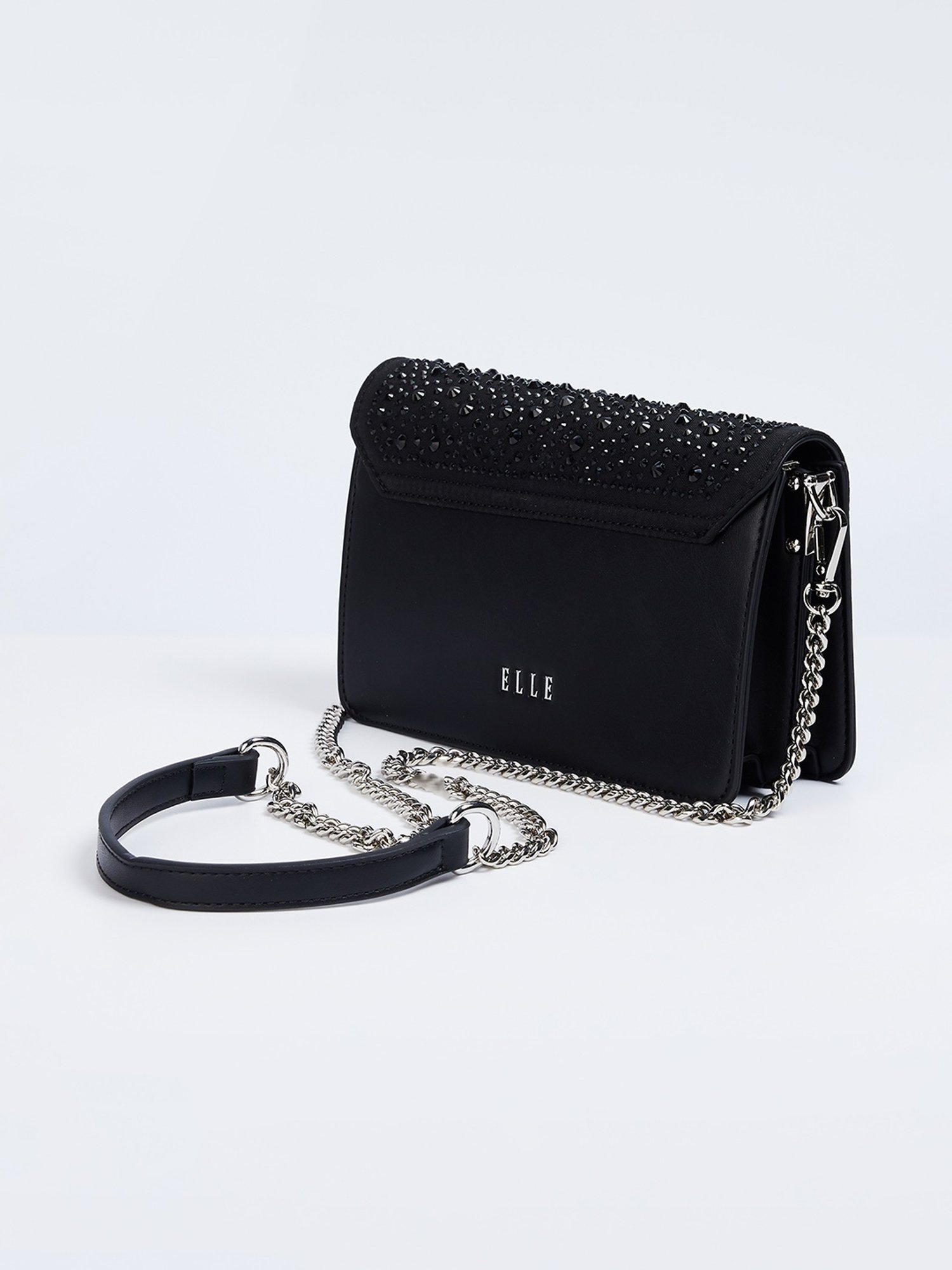 Elle Black Rivets Sling Handbag