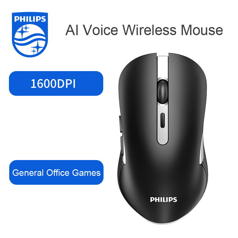 Rechargeable 2.4G Wireless Mouse AI Smart Voice Mouse Wireless Translator Mouse Artificial Language Translation Ergonomics 1600 DPI Mouse 6 Key