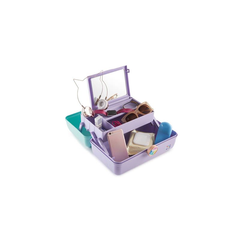 Caboodles Vintage On The Go Girl Makeup Case - Light Blue/Light Purple