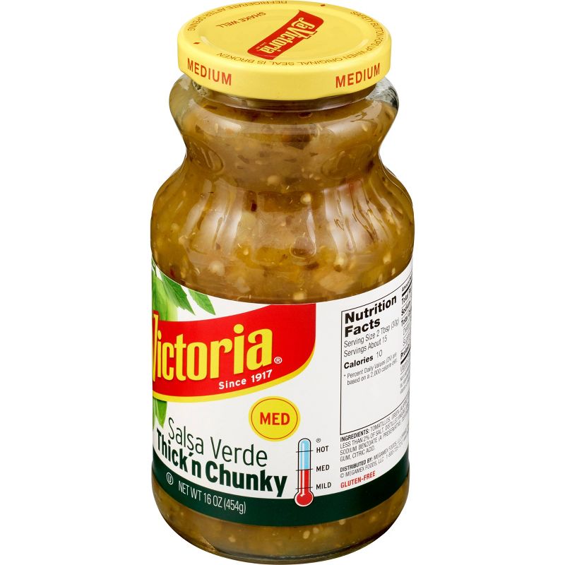 La Victoria Thick 'n Chunky Medium Salsa Verde - 16oz