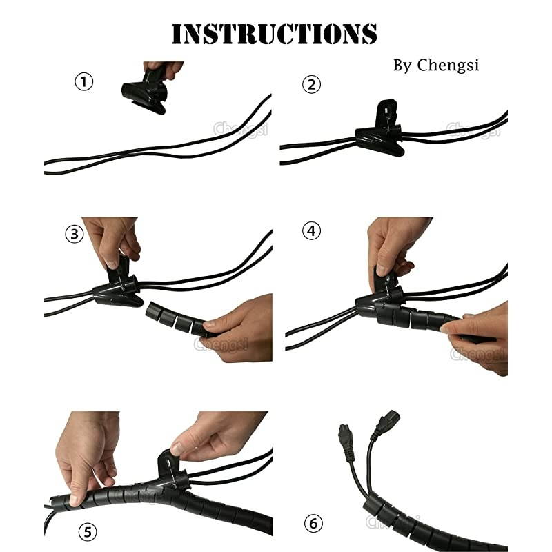 Cable Organizer Coiled Tube Sleeve Cable Cable Management Sleeve Silver Length59inches Diameter11inches