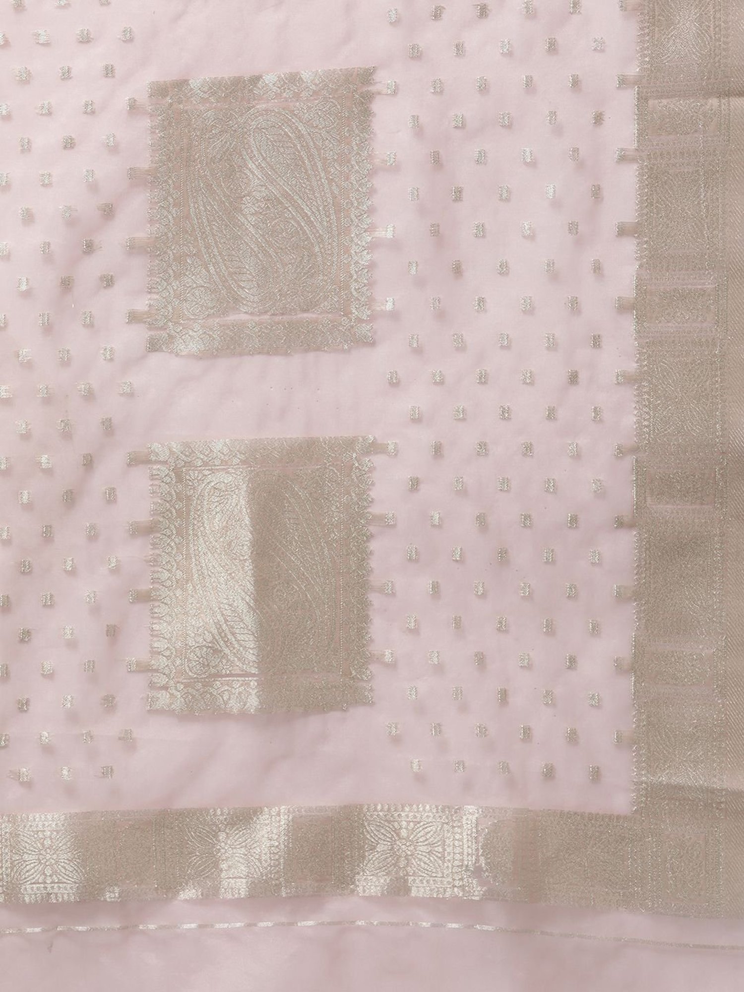 Indo Era Pink Woven Pattern Dupatta