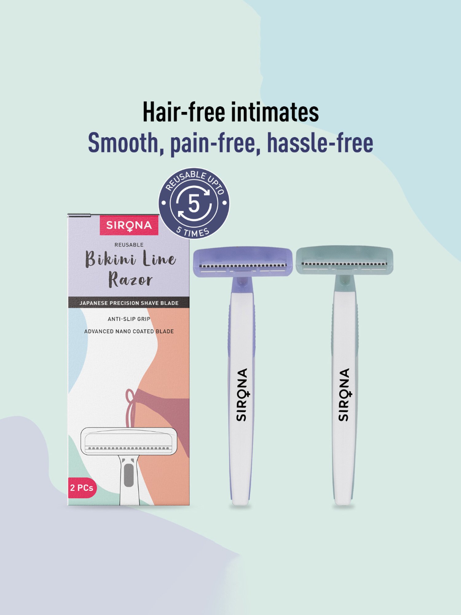 FEATHER Flamingo Eyebrow, Face, Nape Razor - 3 Piece - 150 gm