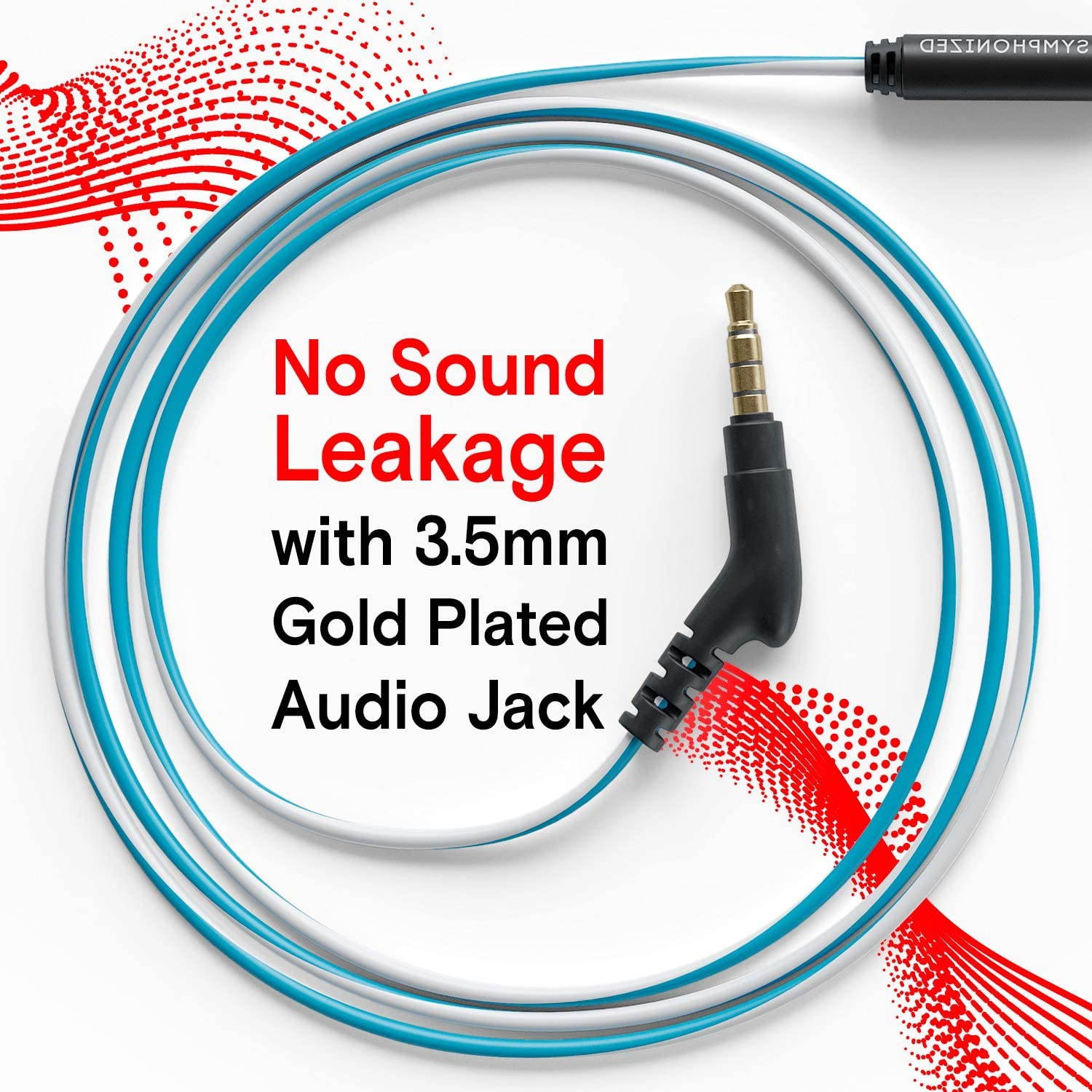 Symphonized NRG X Wood Earbuds Wired with Microphone, Stereo in Ear Headphones for Computer & Laptop, Noise Isolating Earphones for Android Cell Phone with Booming Bass (Blue & White)