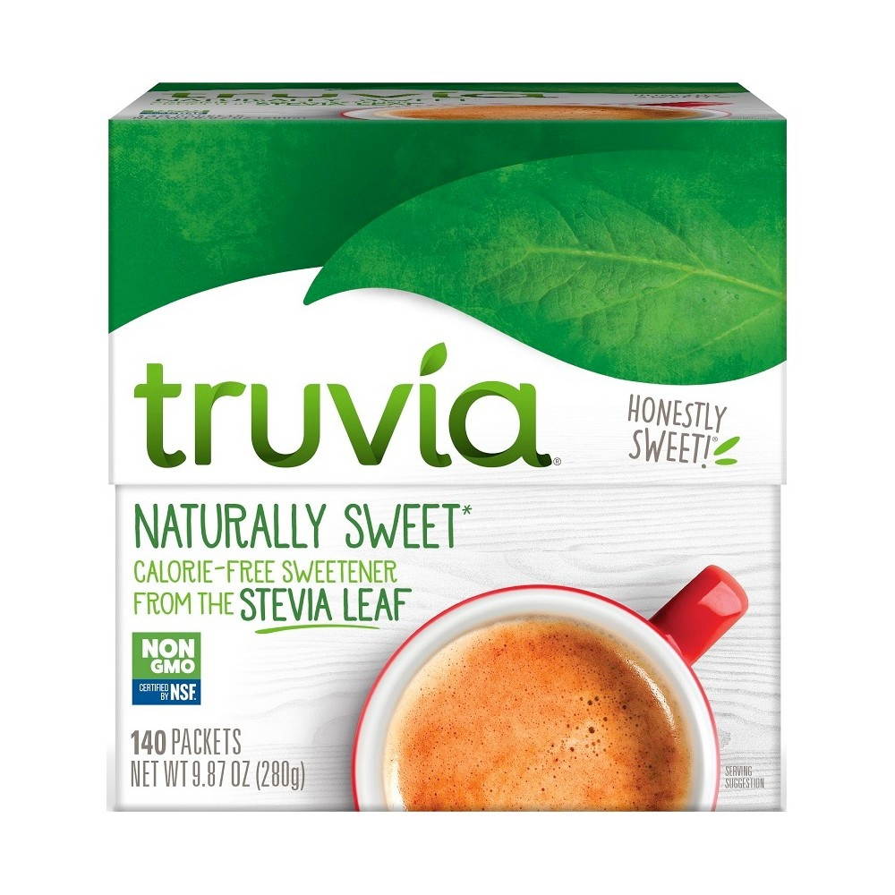Truvia BBD02054 Naturally Sweet Calorie Free Sweetener, 140 Packets, 9.87 oz. (280 g)