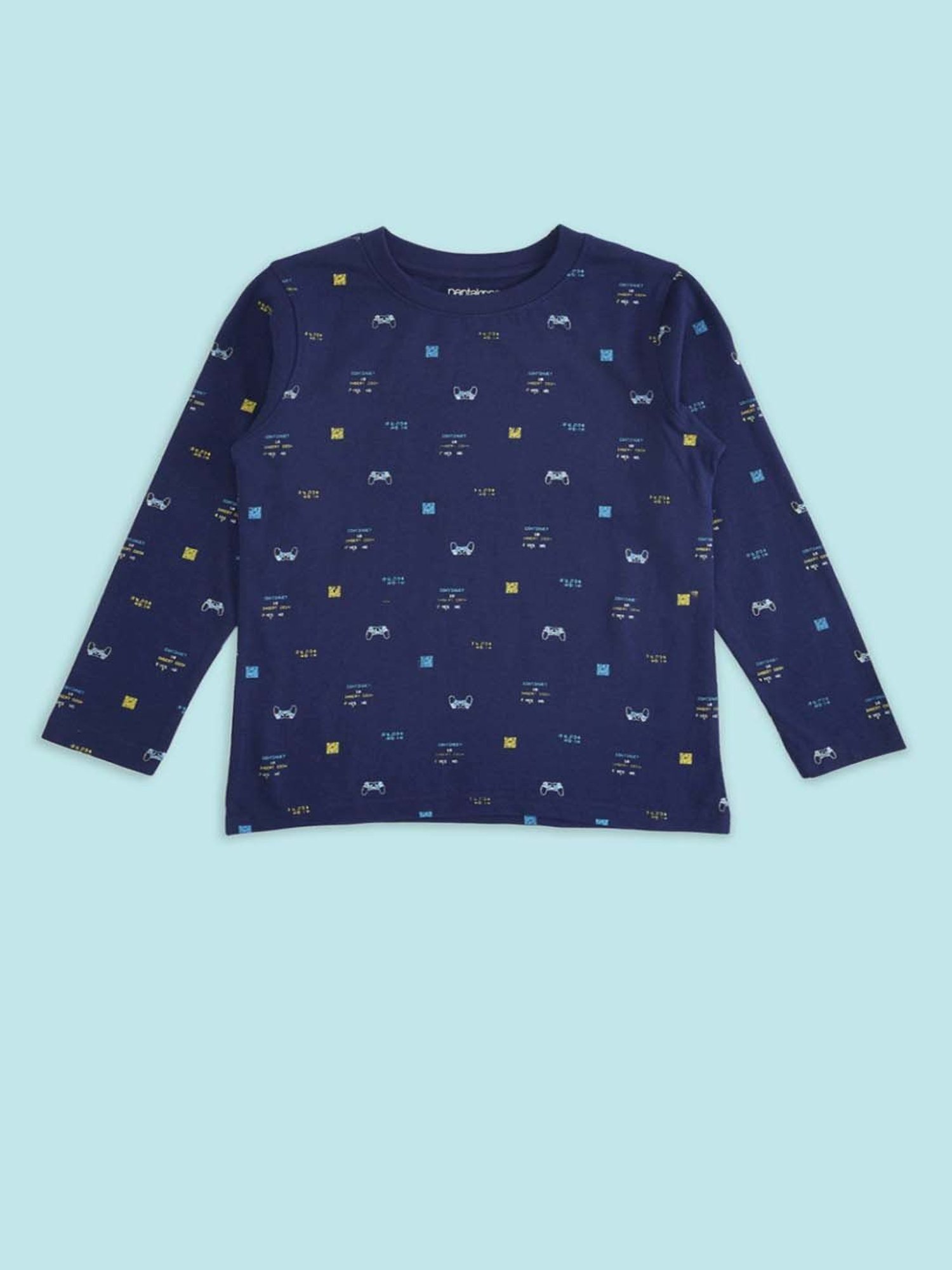 Pantaloons Baby Kids Multicolor Cotton Printed Full Sleeves T-Shirt